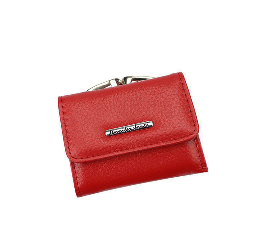 Mini dámska kožená peňaženka Jennifer Jones červená L5258
