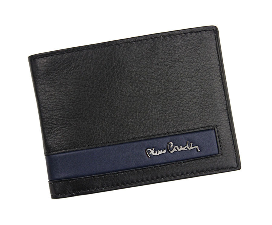 Detail produktu Pánska kožená peňaženka Pierre Cardin čierno-modrá 8806 RFID