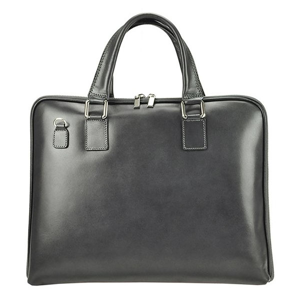 Elegantná šedá dámska kožená taška A4